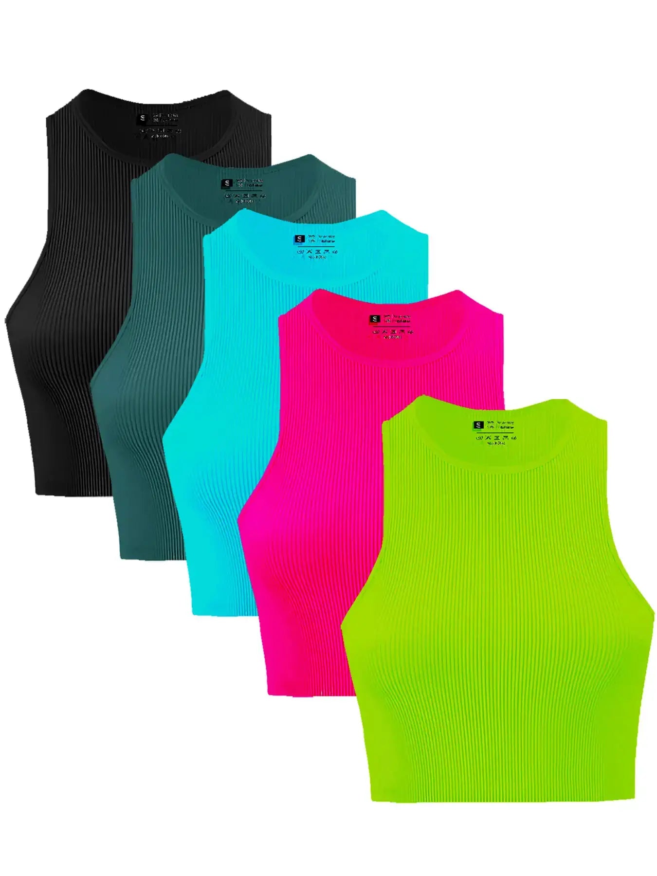 Sports vest multi-color fashion basic 5-piece combination tight