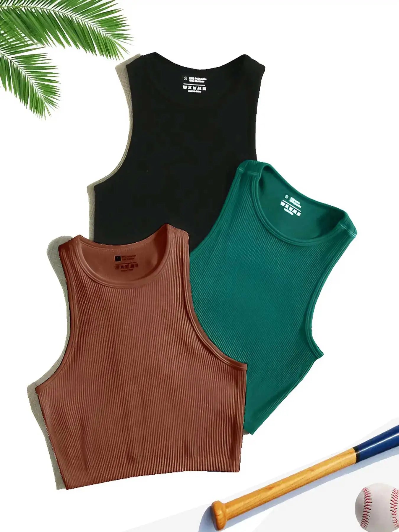 Sports vest multi-color fashion basic 5-piece combination tight