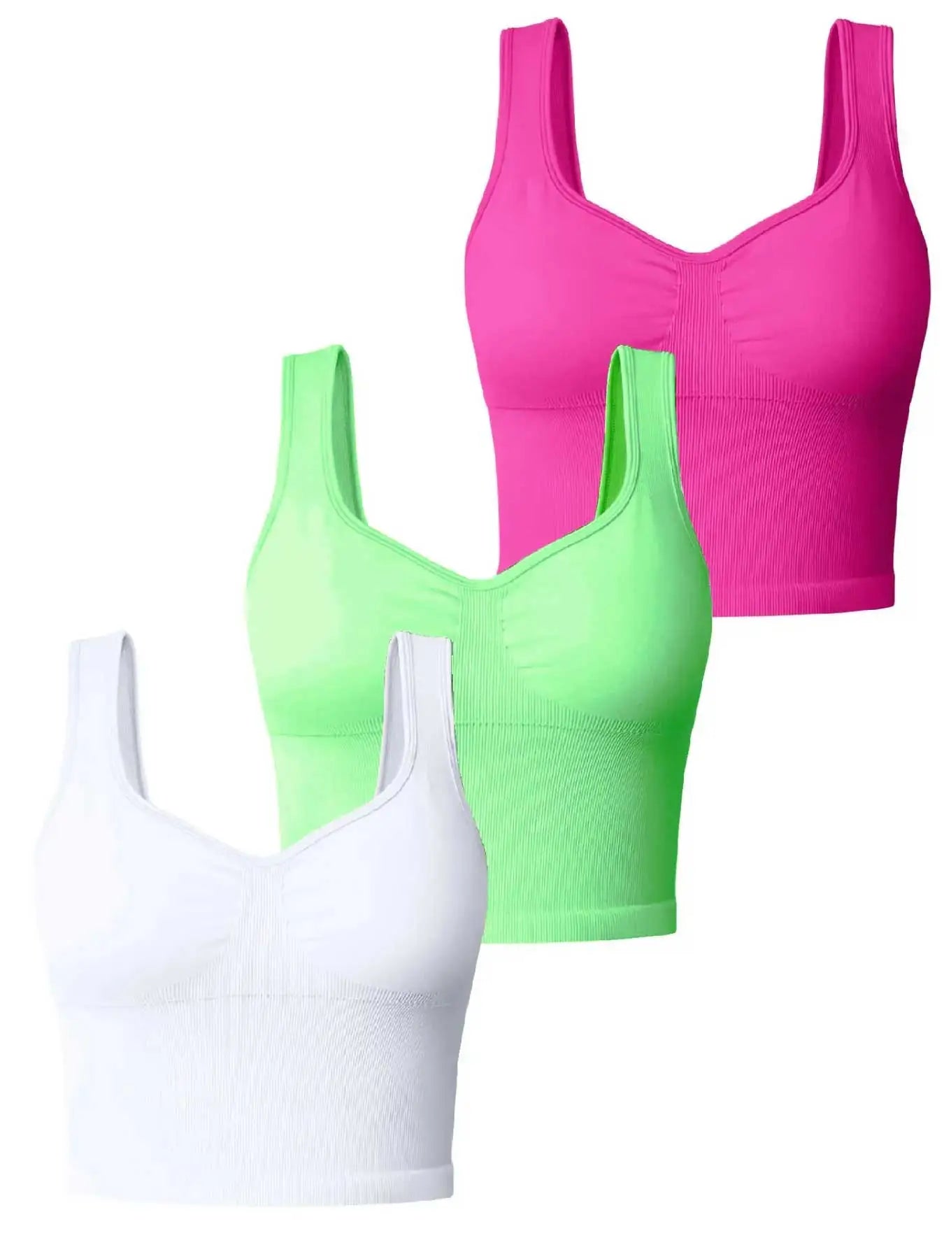 Women's 3 piece solid color suspender sports vest